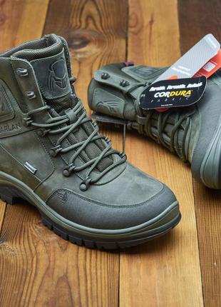 Тактичні зимові черевики з натуральної шкіри колір хакі, тактические военные ботинки зима утеплитель термо размеры 36-4710 фото