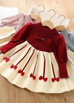 Теплое платье для девочки