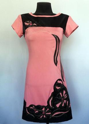 Суперцена. стильное платье, аппликация. турция. новое, р. 42