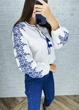 Рубашка вишиванка ідеальна сучасна вишиванка , must have у гардеробі українки1 фото