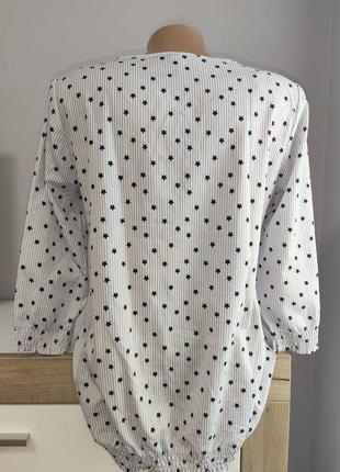 Красивая блузка в полоску со звёздезками3 фото
