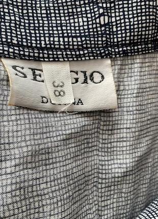 Вискозная качественная рубашка от бренда sergio/ m/4 фото