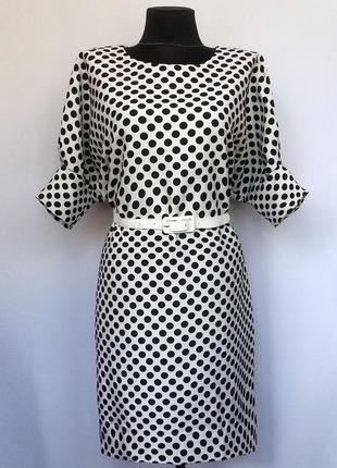 Новинка. стильне плаття, яскрава моделька. горох. нове, р 44-46