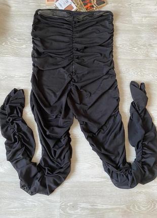 Прозрачные черные брюки лосины2 фото