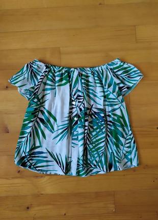 Блуза/топ  с тропическим принтом 🌴🌴🌴sale!!!3 фото
