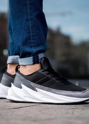 Adidas sharks мужские кроссовки адидас черного цвета (40-45)1 фото