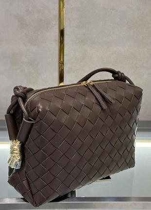 Сумка жіноча брендова сумка жіноча bottega шоколадна сумка2 фото