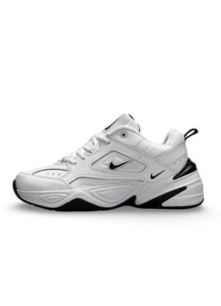 Женские кожаные белые кроссовки в стиле nike m2k tekno 🆕 кроссовки найк м2к текно