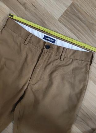 Брюки брюки мужские прямые бежевые коричневые lands' end, размер s-m5 фото