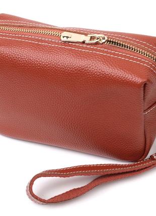 Оригінальна жіноча сумка з двома ременями з натуральної шкіри vintage 22273 коричневий2 фото