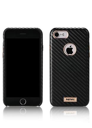 Чохол remax carbon iphone 7 чорний силікон