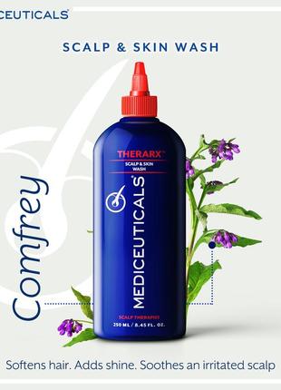 Очищающий, антивоспалительный уход для кожи головы и тела mediceuticals therarx  scalp & skin wash1 фото