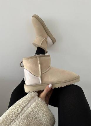 Угги угги угги ugg mini black seed lacquer premium