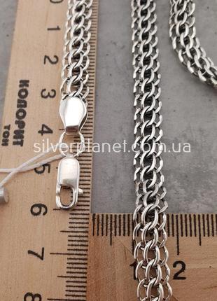 Срібна цепочка пітон / венеція. ланцюг на шию срібло товстий широкий 7 мм 60 см5 фото