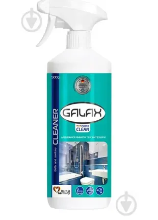 Универсальное средство для ванной комнаты и сантехники galax das power clean, 500 мл1 фото