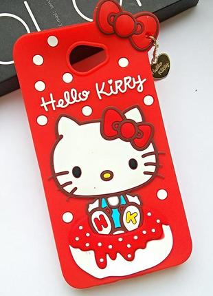 Чохол для huawei y5 ii /cun-u29 силіконовий м'який дитячий hello kitty червоний