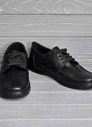 Шкіряні харківські чоловічі чорні туфлі на шнурку 39-47рр!!5 фото