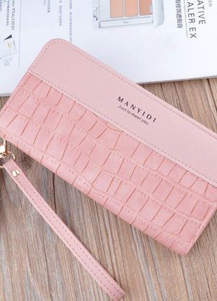 Жіночий гаманець клатч на 2 відділи з ручкою модний та місткий 14684 фото