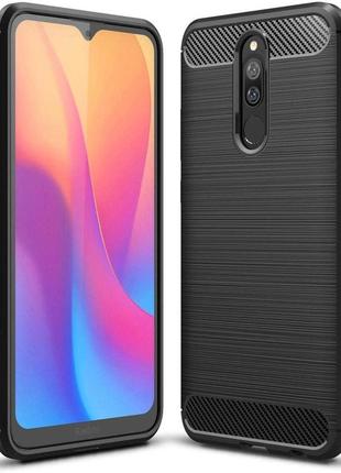 Чохол для xiaomi redmi k30 протиударний бампер carbon (чорний)