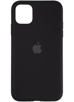 Чехол для iphone 11 pro силиконовый плотный с бархатной серединой soft черный