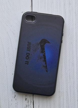 Чехол apple iphone 4 / iphone 4s для телефона силиконовый черный1 фото