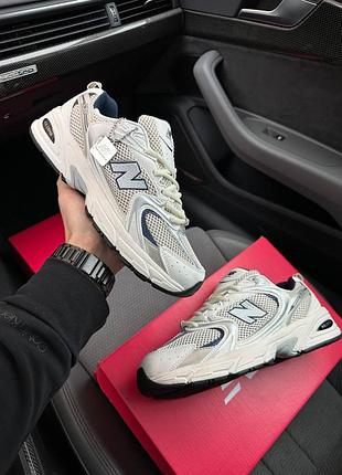 Чоловічі кросівки new balance 530 grey Silver нью беланс сірого з синім кольорів