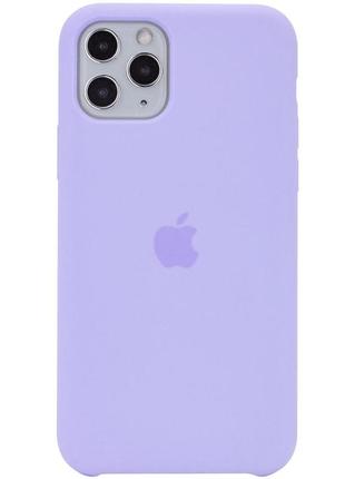 Чехол для iphone 11 pro max silicone case силиконовый лаванда  с открытым низом1 фото