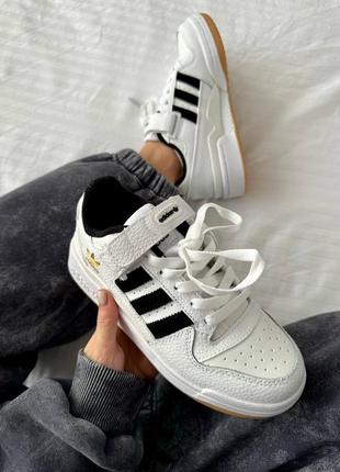 🍓adidas forum white black gum premium🍒женские кроссовки белые адидас, кроссовки женские белые адидас, кроссовки адедас женские