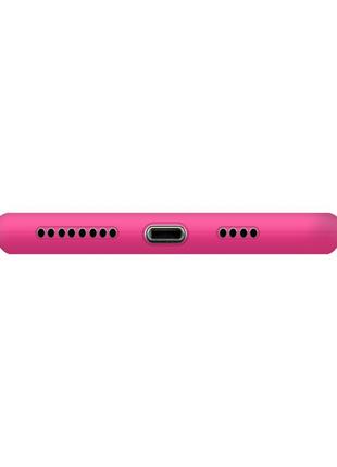 Силиконовый чехол c закрытым низом apple silicone case  для iphone 11 ярко-розовый2 фото