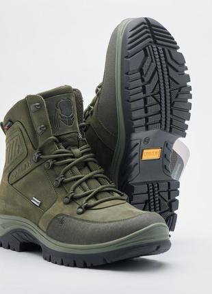 Тактические зимние кожаные ботинки, полуберцы на термоподкладе, обувь военная3 фото