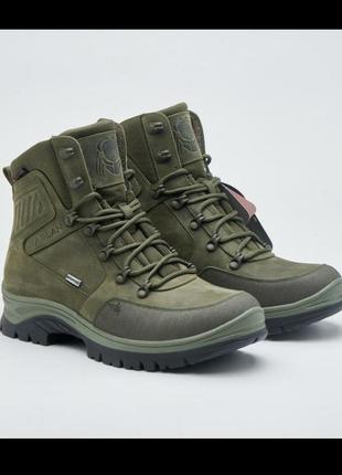 Тактические зимние кожаные ботинки, полуберцы на термоподкладе, обувь военная4 фото