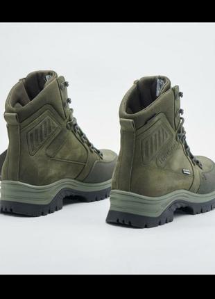 Тактические зимние кожаные ботинки, полуберцы на термоподкладе, обувь военная7 фото