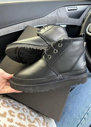 Чоловічі уггі ugg neumel “leather black”8 фото