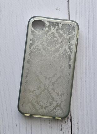Чехол для iphone 4, iphone 4s силиконовый, серый