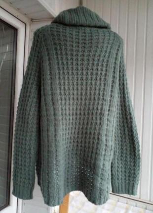 Брендовый толстый шерстяной свитер джемпер большого размера батал6 фото