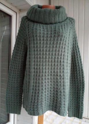 Брендовый толстый шерстяной свитер джемпер большого размера батал2 фото