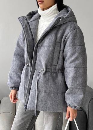Зимова куртка на кулісці з вовни2 фото