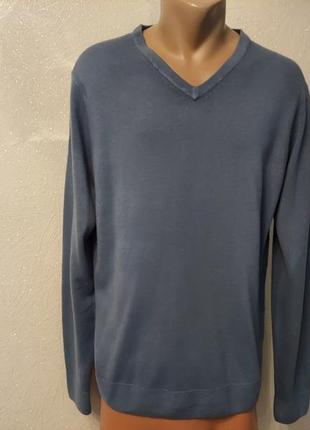 Сірий пуловер, блакитний кофта1 фото