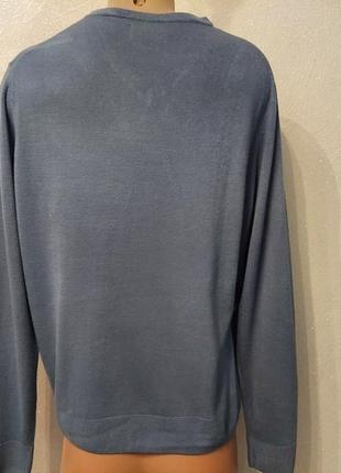 Сірий пуловер, блакитний кофта3 фото