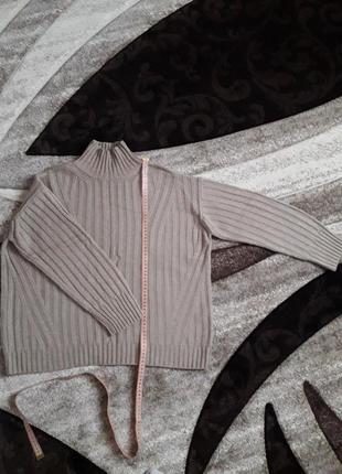 Італійський розкішний светр оверсайз беж вовна кашемір  massimo dutti