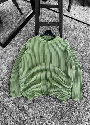Якісний чоловічий светр зелений / повсякденні чоловічі кофти