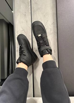 Кроссовки air force black high fur8 фото