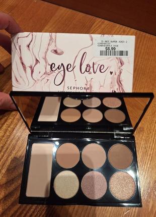 Палетка теней для век. sephora collection eye love eyeshadow palette light cool5 фото