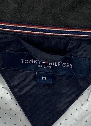 Водоотталкивающий бомбер / куртка tommy hilfiger sailing usa 85 ny оригинал темно синяя ветровка размер м m8 фото