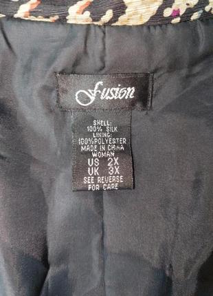 Трендовый шелковый пиджак fusion гусиная лапка6 фото