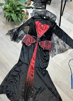 Платье ведьмы готическое платье вампира батал карнавальный костюм