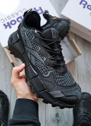 Чоловічі кросівки reebok zig kinetica ii edge gore-tex black/gray