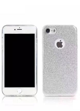 Чохол remax glitter iphone 7 силікон срібло