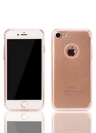 Чохол remax sunshine iphone 7 рожевий силікон