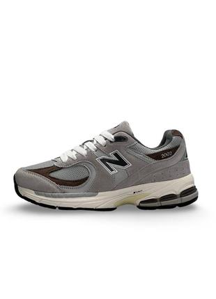 Женские замшевые серые кроссовки с сеткой в стиле new balance 2002r 🆕 нью баланс 2002r